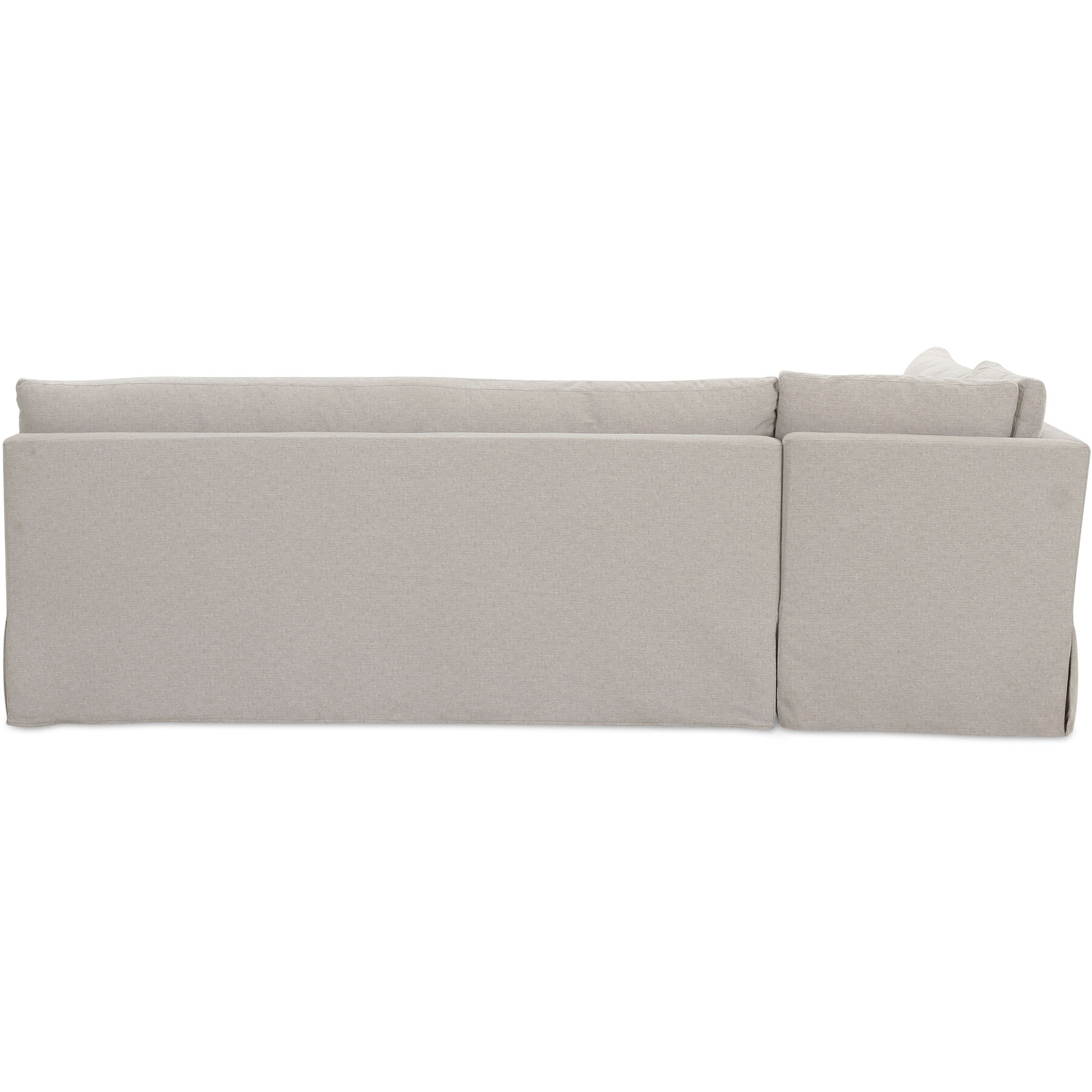 Fable Beige Slipcover Dining Banquette, L-Shape